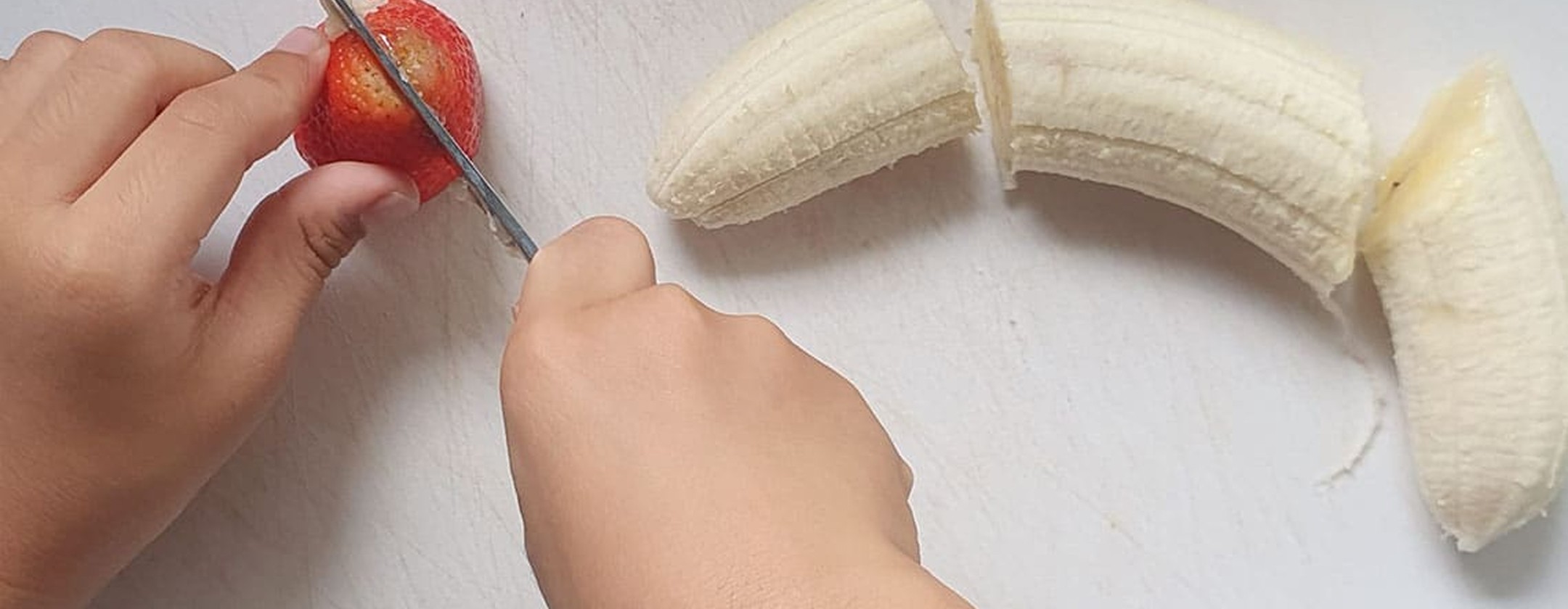 Montessori at Home: Santa Claus Fruit Skewers!